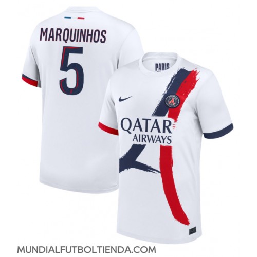 Camiseta Paris Saint-Germain Marquinhos #5 Segunda Equipación Replica 2024-25 mangas cortas